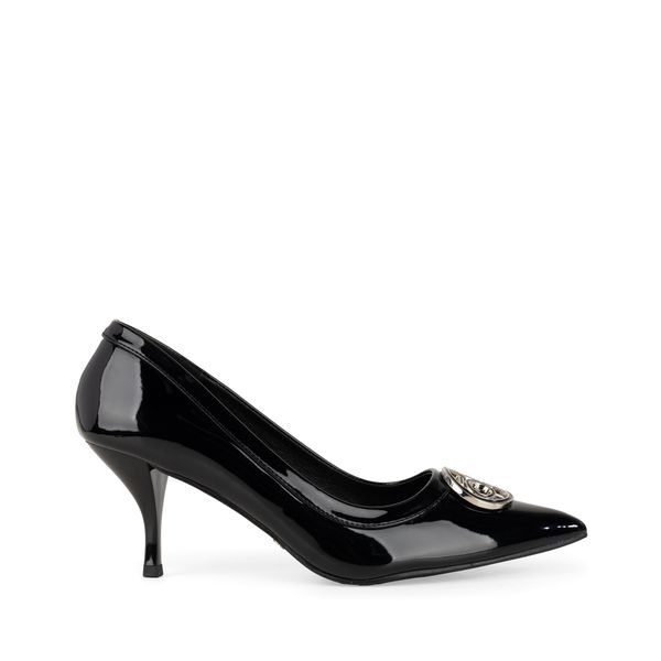 

Zapatilla Puntal Tacón De Aguja Charol Color Negro Talla: 23