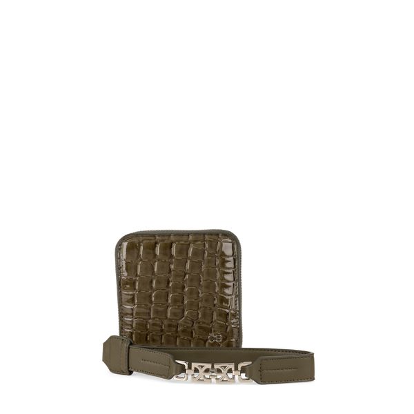 

Cartera Chica Con Maneral Color Verde Olivo Talla: Unica
