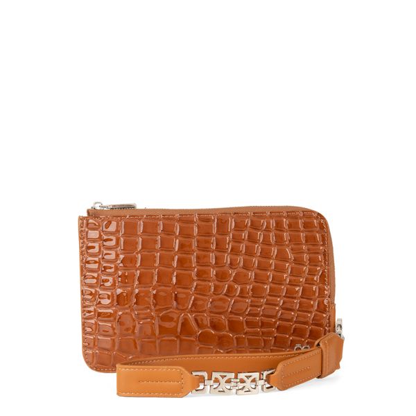 

Cartera Mediana Con Maneral Color Naranja Talla: Unico