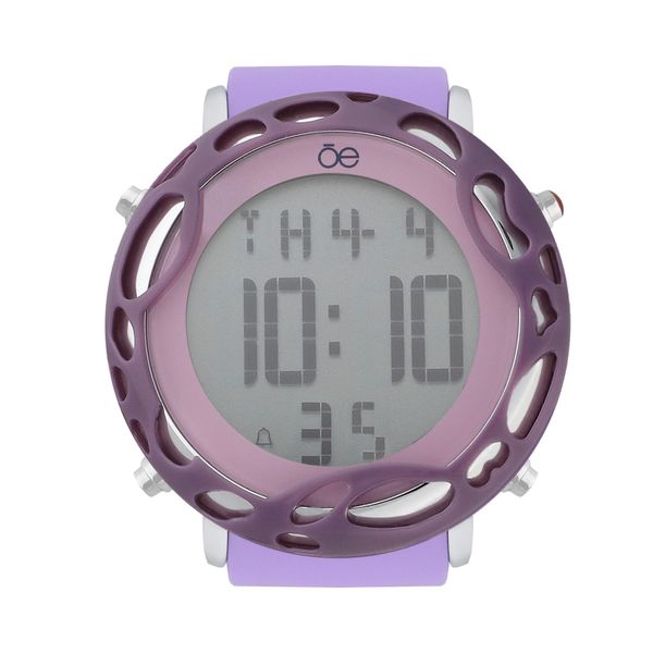 

Reloj Digital Para Dama Con Case Multicolor En Bisel Y Correa De Silicón Color Morado Talla: Unico