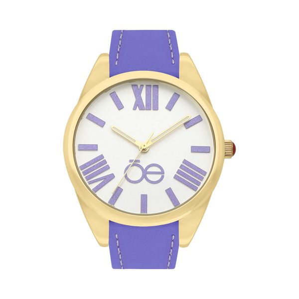 

Reloj Análogo Para Dama Correa De Tacto Piel Color Morado Talla: Unico