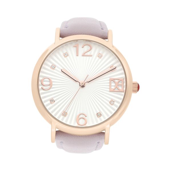 

Reloj Análogo Para Dama Con Pedrería En Indicadores Y Correa Color Lila Talla: Unico