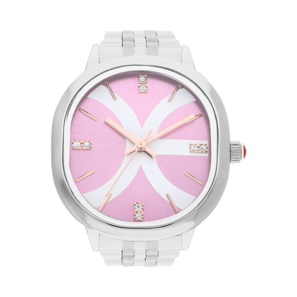 

Reloj Análogo Para Dama Con Pedrería En Indicadores Color Plata Talla: Unico