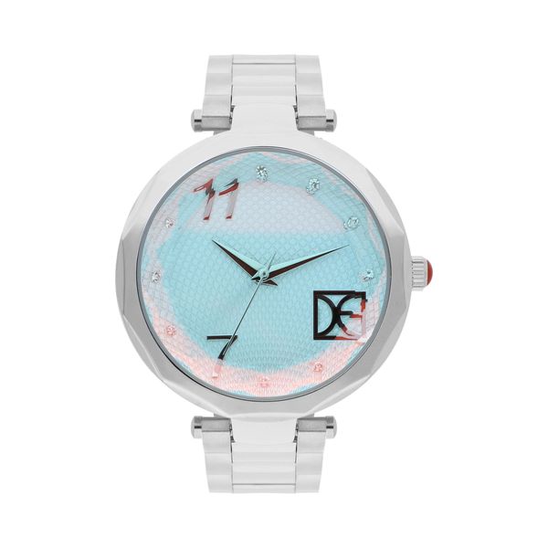 

Reloj Análogo Para Dama Con Pedrería En Indicadores Color Plata Talla: Unico