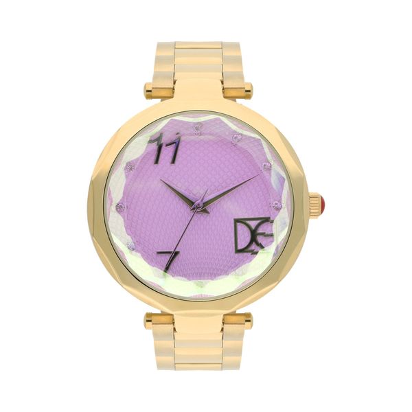 

Reloj Análogo Para Dama Con Pedrería En Indicadores Color Oro Talla: Unico