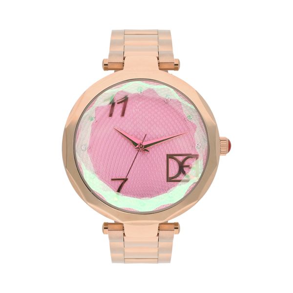 

Reloj Análogo Para Dama Con Pedrería En Indicadores Color Copper Talla: Unico