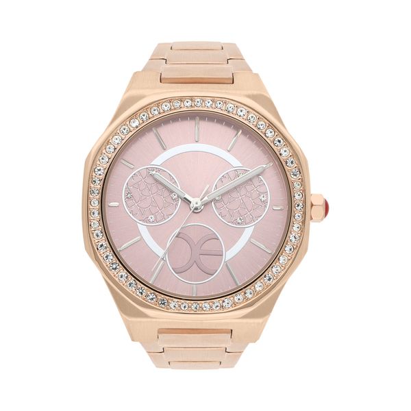 

Reloj Análogo Para Dama Con Pedrería En Bisel Color Copper Talla: Unico