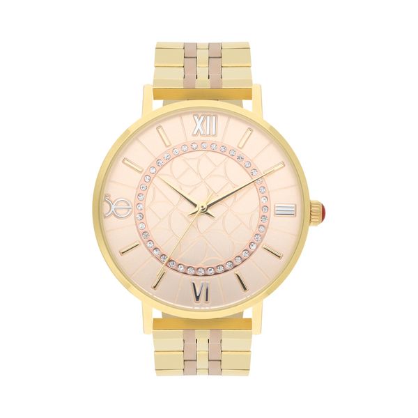 

Reloj Análogo Para Dama Con Pedrería Color Oro Talla: Unico