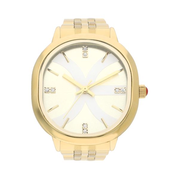 

Reloj Análogo Para Dama Con Pedrería En Indicadores Color Oro Talla: unico