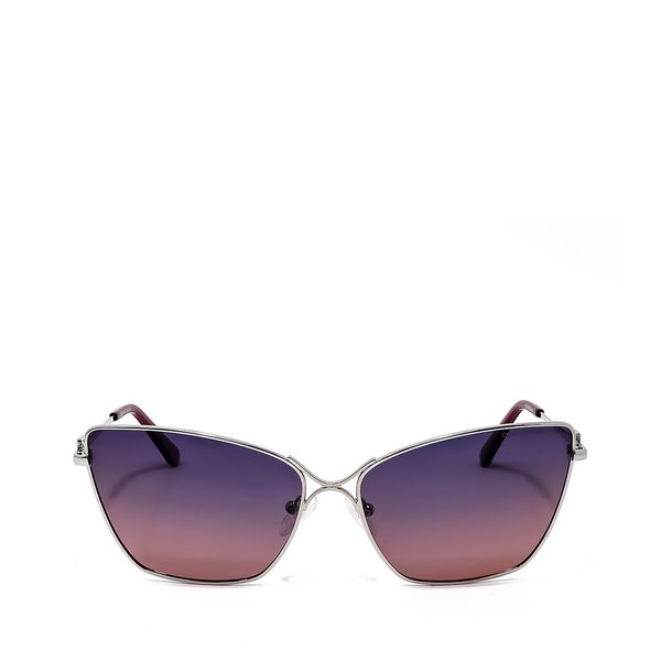 

Lente Solar En Forma Cat Eye Con Armazón De Metal Color Plata Talla: Unico
