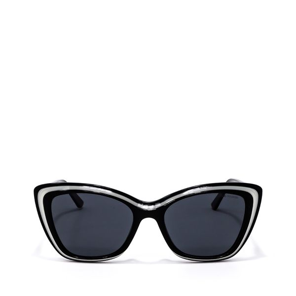 

Lente Solar En Forma Cat Eye Con Armazón De Acetato Color Negro Talla: Unico