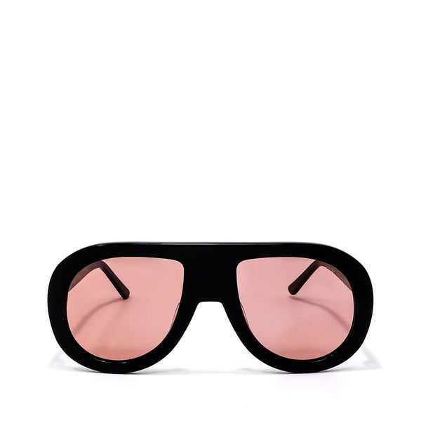 

Lente Solar En Forma Piloto Con Armazón De Acetato Color Negro Talla: Unico