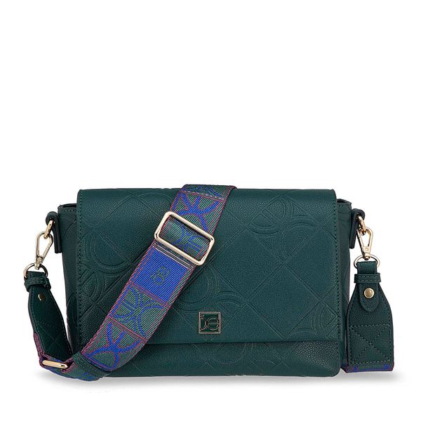 

Bolsa Crossbody Troquelado A Rombos Color Verde Petróleo Talla: Unico