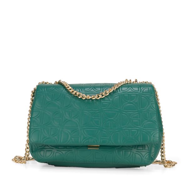 

Bolsa Crossbody Monograma Troquelado Color Verde Petróleo Talla: Unico