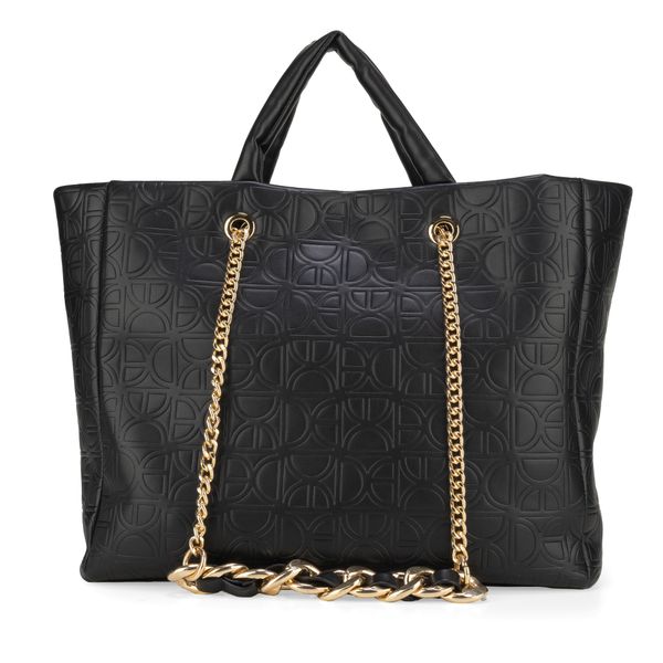 

Bolsa Tote Monograma Troquelado Con Pouch Color Negro Talla: Unico