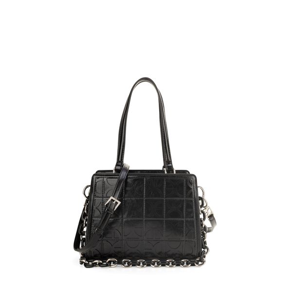 

Bolsa Satchel Chica Detalle Cadena Color Negro Talla: Unico