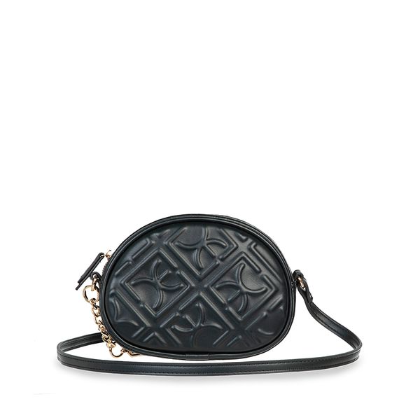 

Bolsa Crossbody Chica Monograma En Alto Relieve Color Negro Talla: Unico