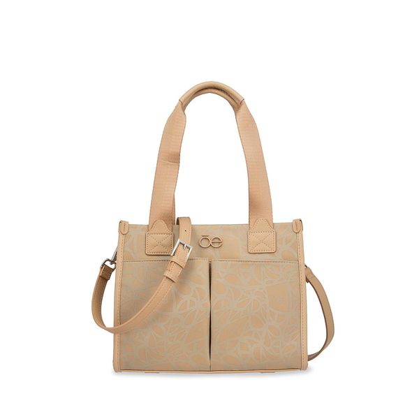 

Bolsa Tote Mediano Monograma Estampado Color Beige Talla: Unico