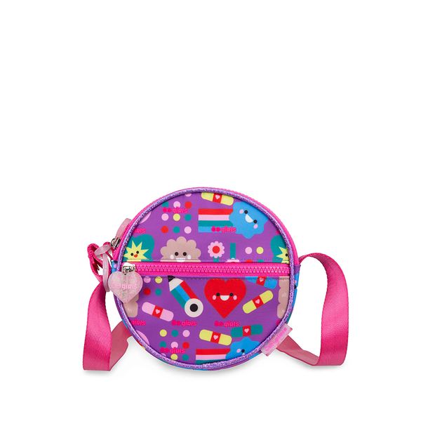 

Bolsa Crossbody Mediana Textil Para Niña Color Morado Talla: Unico