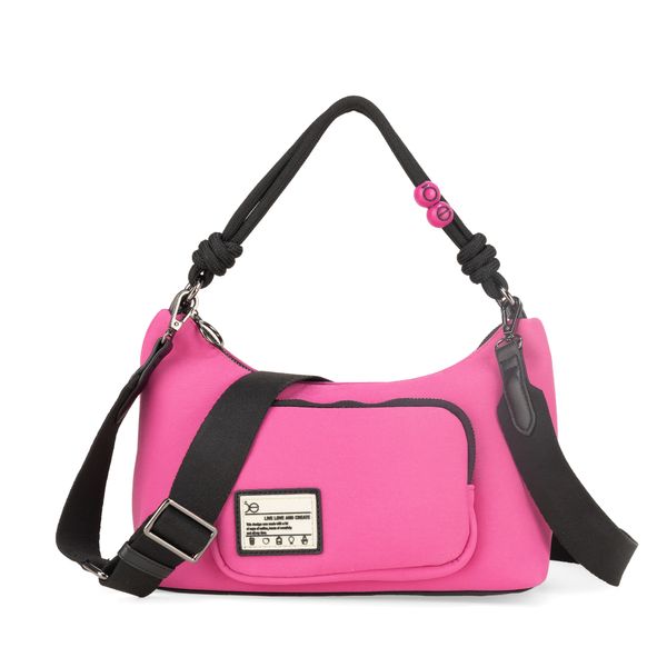 

Bolsa Hobo Mediana Con Charm Color Magenta Talla: Unico