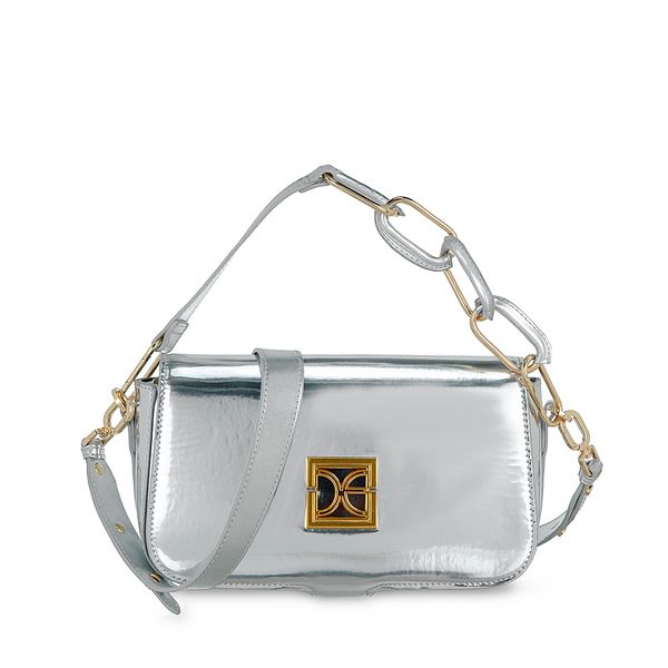 

Lady Bag Mediana Charol Asas Intercambiables Color Plata Talla: Unico