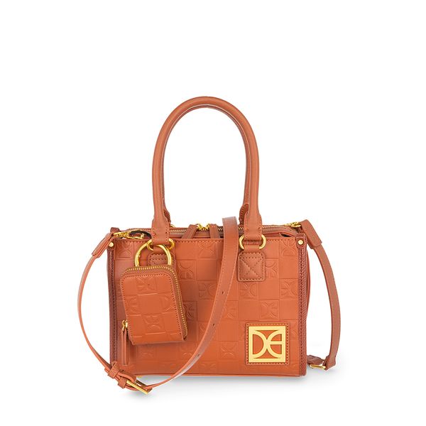 

Bolsa Satchel Chica Con Monedero Color Tan Talla: Unico