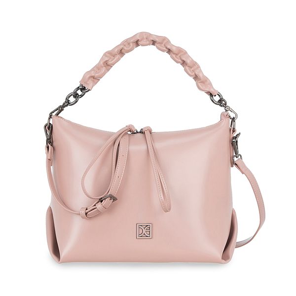

Bolsa Satchel Mediana Con Pouch Color Nude Talla: Unico