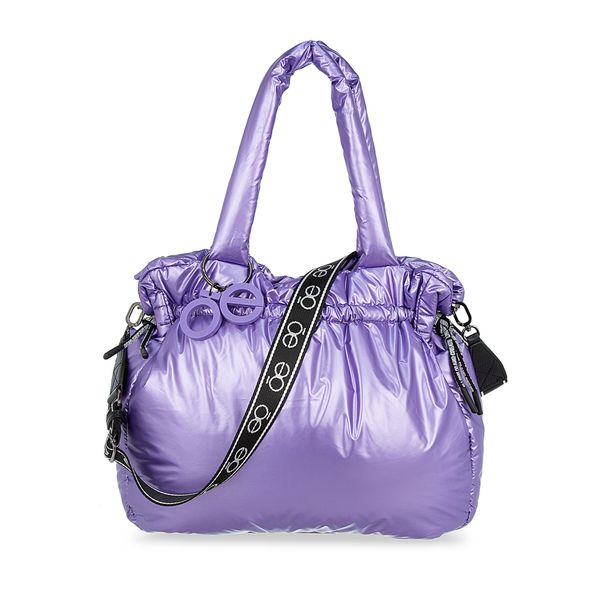 

Bolsa Hobo Grande Con Charm Color Lila Talla: Unico
