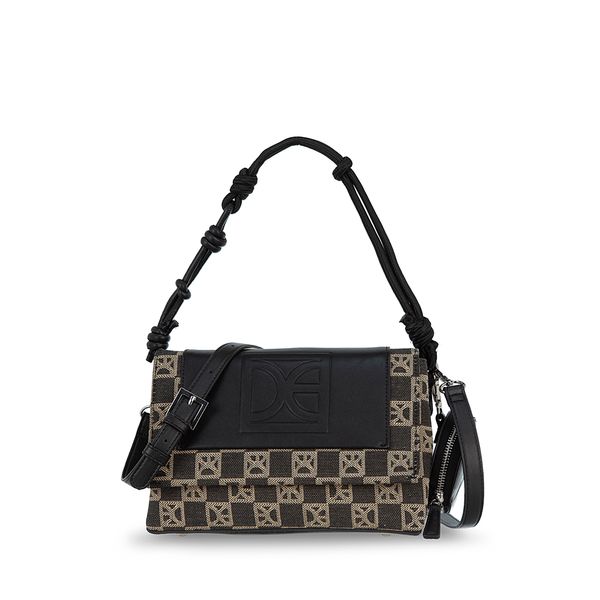 

Bolsa Crossbody Mediana Con Monedero Negro Multicolor Talla: Unico