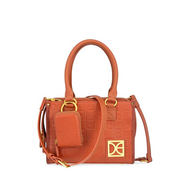 

Bolso Satchel Chico Con Monedero Color Camel Talla: Unico