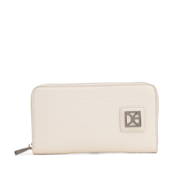 

Cartera Grande Cierre Sencillo Color Beige Talla: Unico
