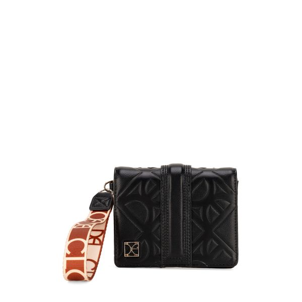 

Cartera Flap Mediana con Maneral color Negro Talla: Unico