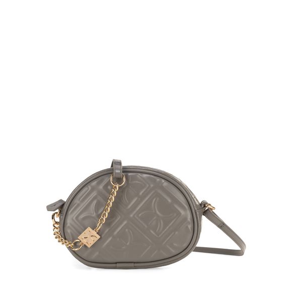 

Bolsa Crossbody Chica Monograma En Alto Relieve Color Gris Talla: Unico