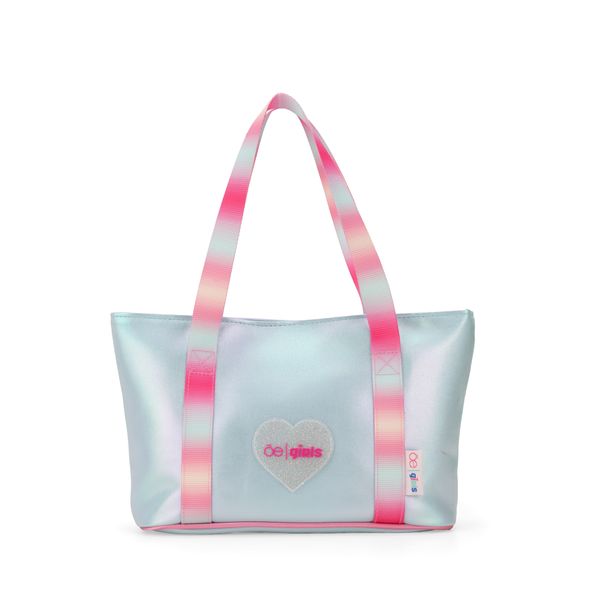 

Bolsa Tote Mediana Acabado Iridiscente Para Niña Color Azul Talla: Unico