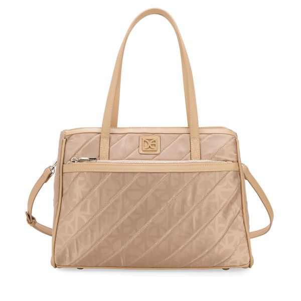 

Bolsa Satchel Grande Textil Color Beige Talla: Unico