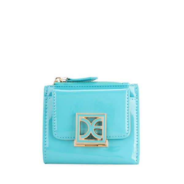 

Cartera Flap Chica Charol Color Azul Talla: Unico