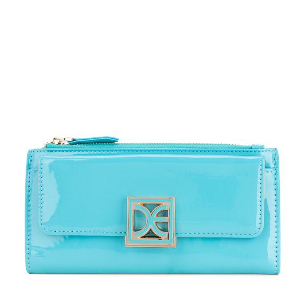 

Cartera Flap Grande Charol Color Azul Talla: Unico