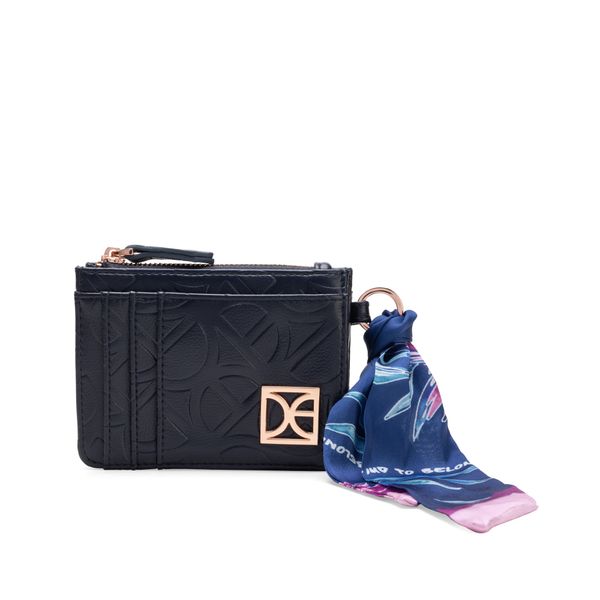

Cartera Chica Con Mascada Color Azul Marino Talla: Unico