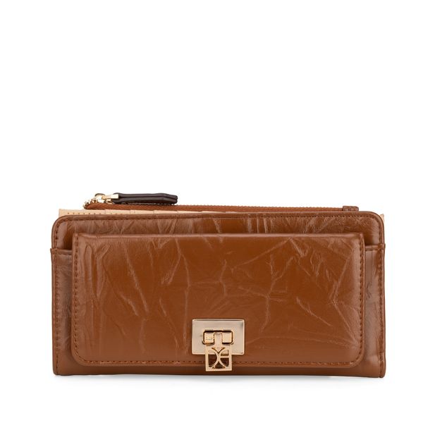 

Cartera Flap Grande Color Café Talla: Grande