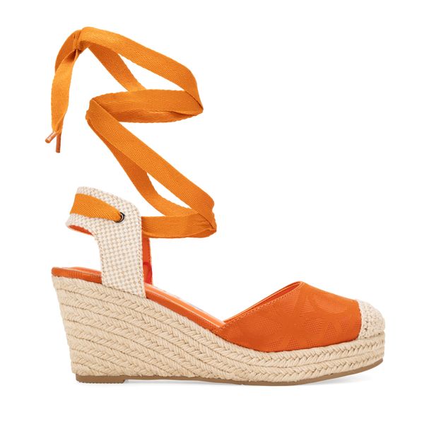 

Alpargata Con Plataforma Yute Color Naranja Talla: 25