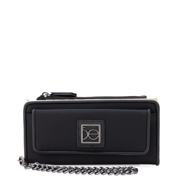 

Cartera Flap Grande Textil Con Maneral De Cadena Color Negro Talla: Unico
