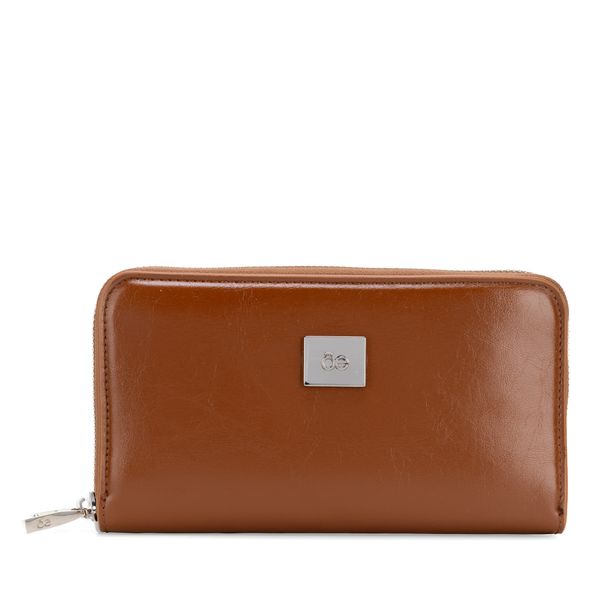 

Cartera Grande Cierre Sencillo Color Camel Talla: Unico