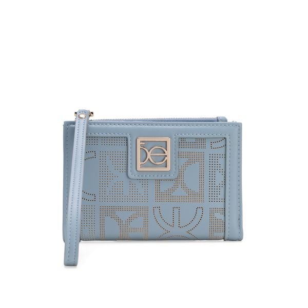 

Cartera Flap Mediana Con Maneral Color Azul Talla: Unico