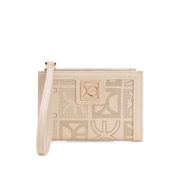 

Cartera Flap Mediana Con Maneral Color Beige Talla: Unico