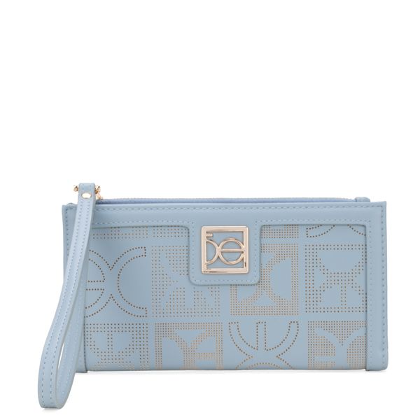 

Cartera Flap Grande Con Maneral Color Azul Talla: Unico