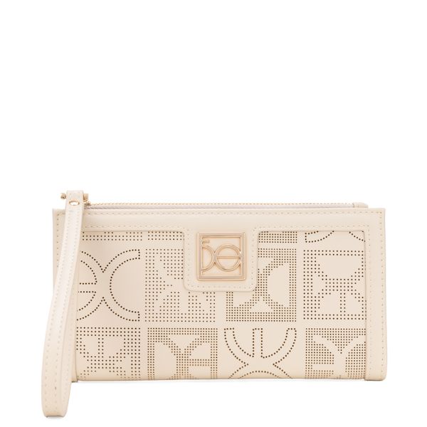 

Cartera Flap Grande Con Maneral Color Beige Talla: Unico