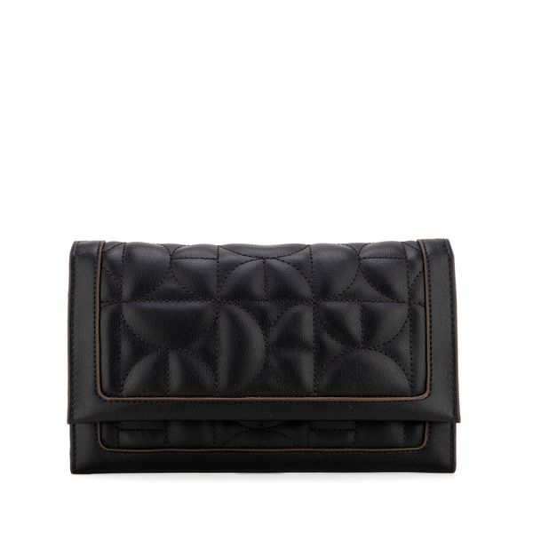 

Cartera Flap Grande Con Maneral Acrílico Color Negro Talla: Unico