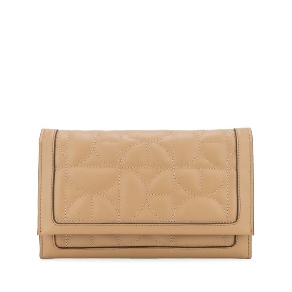 

Cartera Flap Grande Con Maneral Acrílico Color Camel Talla: Unico