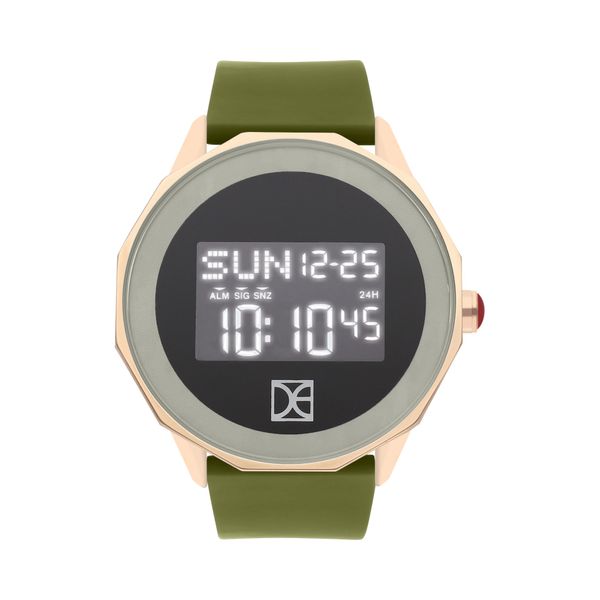 

Reloj Digital Unisex Con Correa De Silicón Y Madre Perla En Carátula Color Verde Talla: Unico