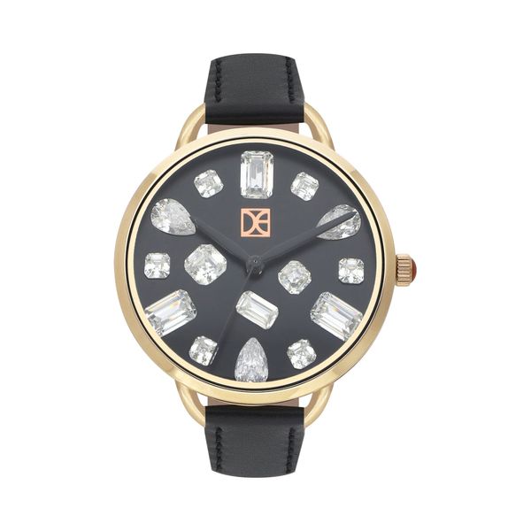 

Reloj Análogo Para Dama Con Correa De Tactopiel Con Pedrería En Carátula Color Negro Talla: Unico